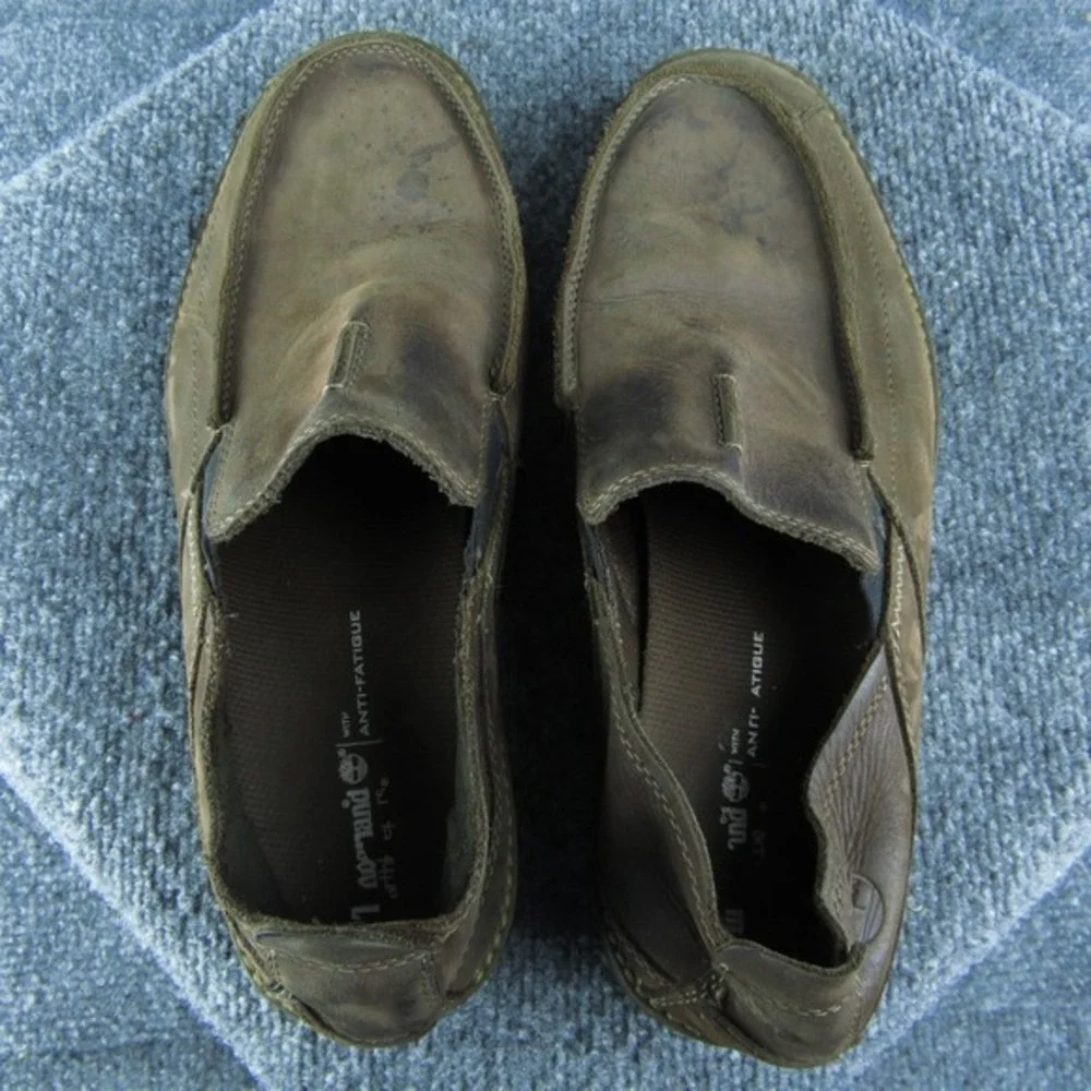Timberland Earthkeeper Anti Fatigue‎ Men Slip-On Sz 9 Medium Brown Leather